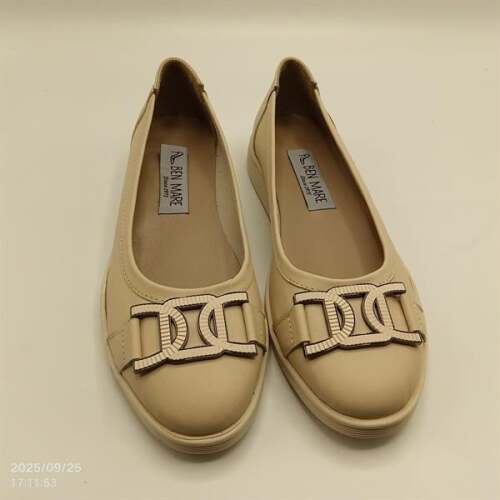 2001 Bej Hakiki Deri Babet – Metal Aksesuarlı - 3