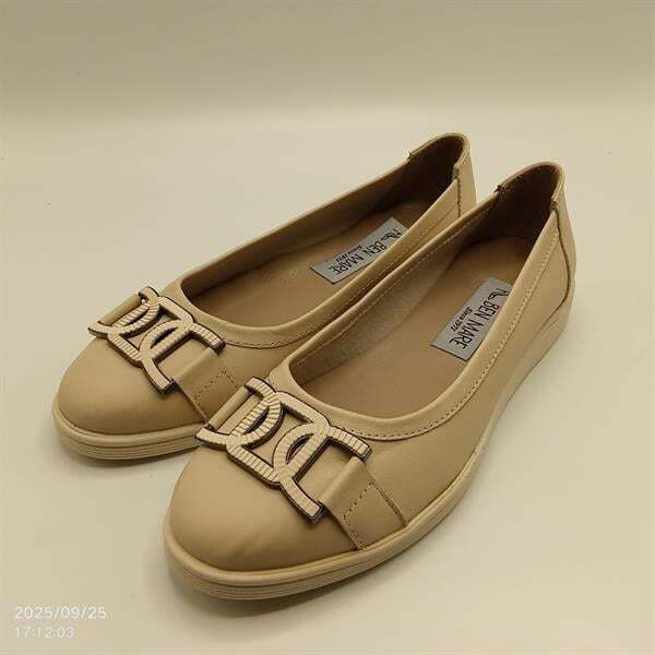 2001 Bej Hakiki Deri Babet – Metal Aksesuarlı - 4