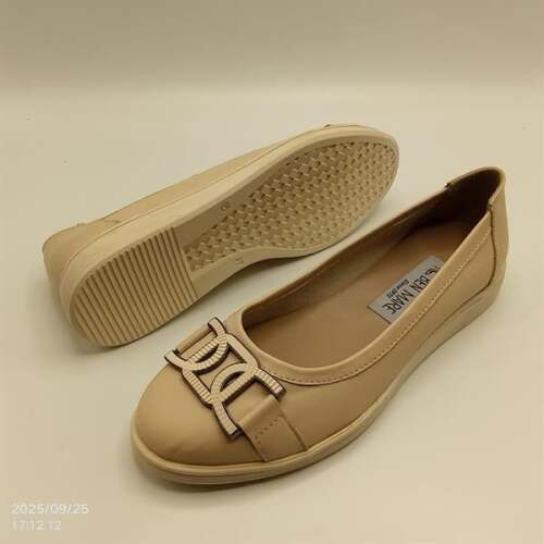 2001 Bej Hakiki Deri Babet – Metal Aksesuarlı - 5