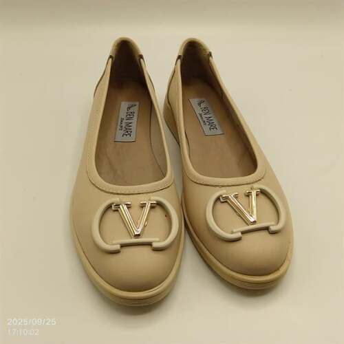 2002 Bej Hakiki Deri Babet – Metal Aksesuarlı - 3