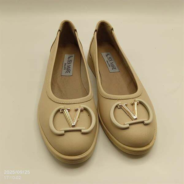 2002 Bej Hakiki Deri Babet – Metal Aksesuarlı - 3