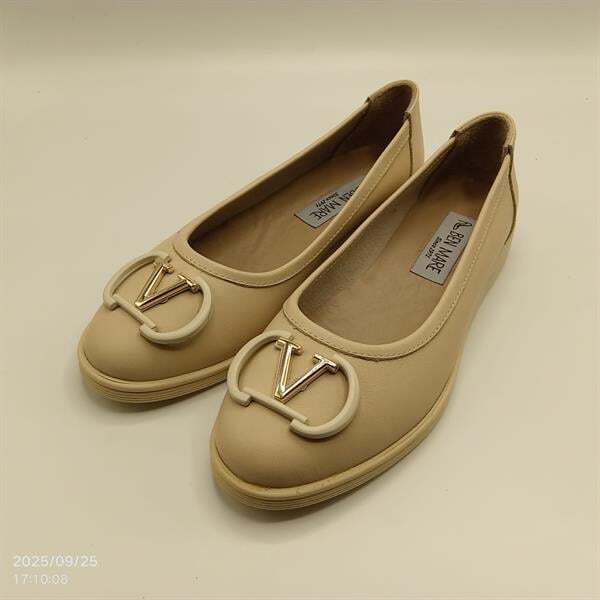 2002 Bej Hakiki Deri Babet – Metal Aksesuarlı - 4