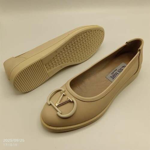 2002 Bej Hakiki Deri Babet – Metal Aksesuarlı - 5