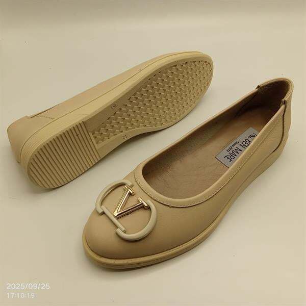 2002 Bej Hakiki Deri Babet – Metal Aksesuarlı - 5