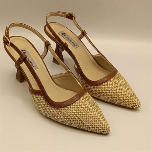 Abbey Naturel İnce Topuklu Ayakkabı - 2