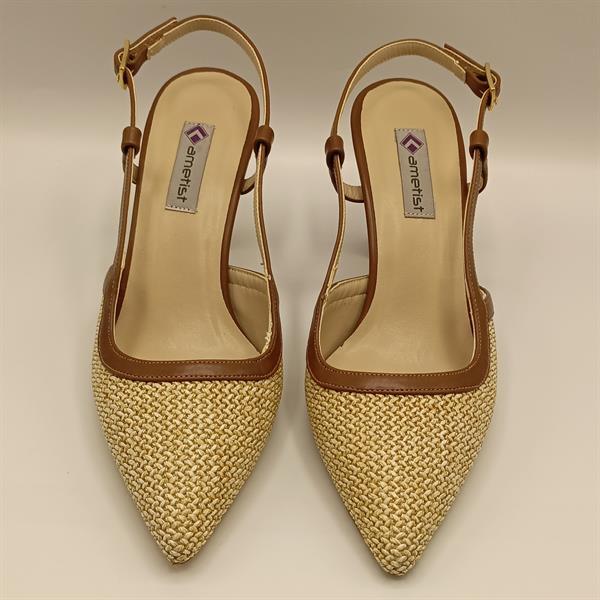 Abbey Naturel İnce Topuklu Ayakkabı - 3