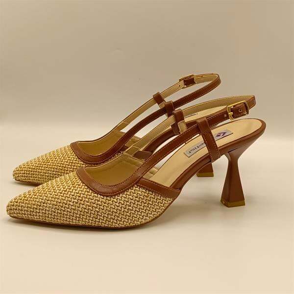 Abbey Naturel İnce Topuklu Ayakkabı - 4