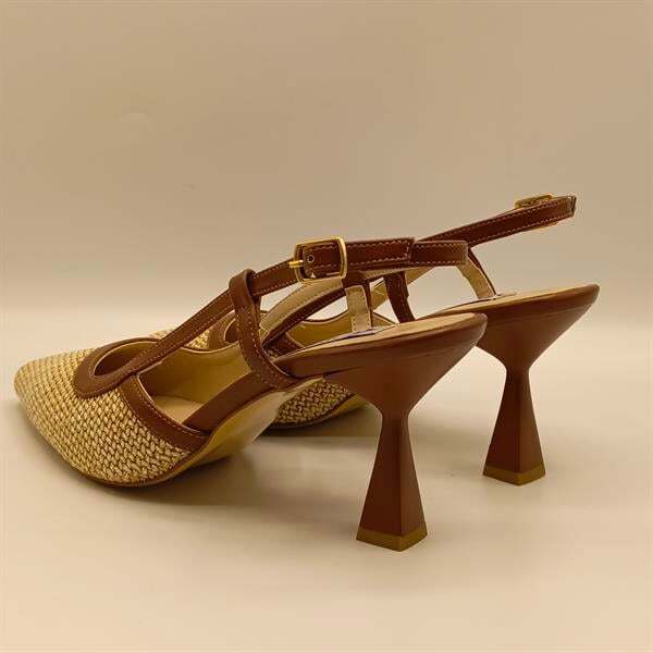 Abbey Naturel İnce Topuklu Ayakkabı - 5