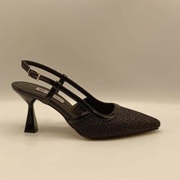 Abbey Siyah İnce Topuklu Ayakkabı - 1