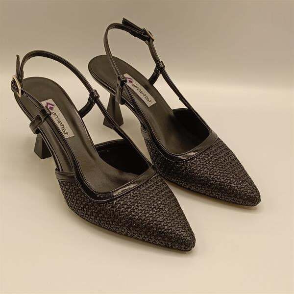 Abbey Siyah İnce Topuklu Ayakkabı - 2