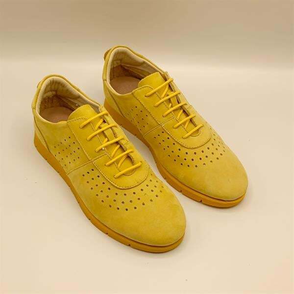 Agna Sarı Nubuk Kadın Loafer - 2