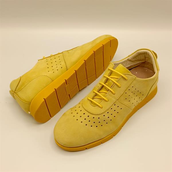 Agna Sarı Nubuk Kadın Loafer - 5