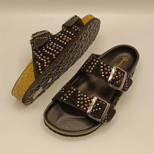 Aidan Siyah Mantar Taban Ortopedik Terlik - 5