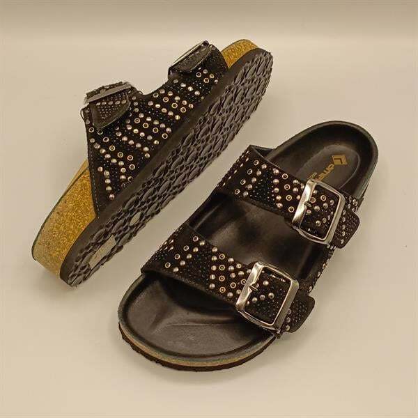 Aidan Siyah Mantar Taban Ortopedik Terlik - 5