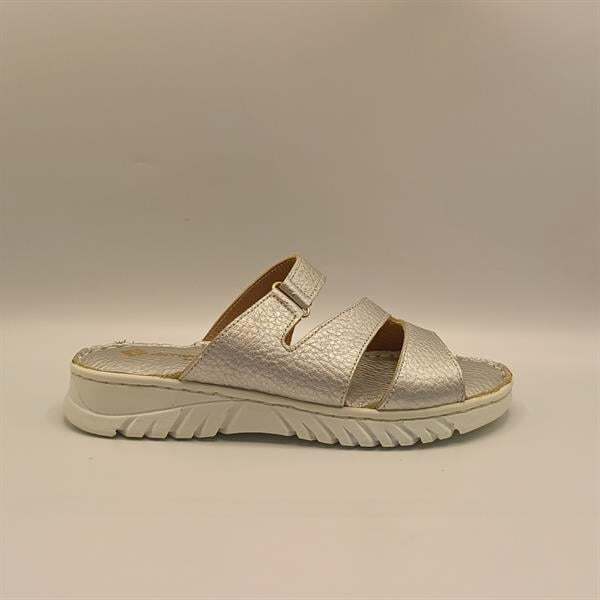 Alda Gümüş Deri Comfort  Kadın Terlik - 1