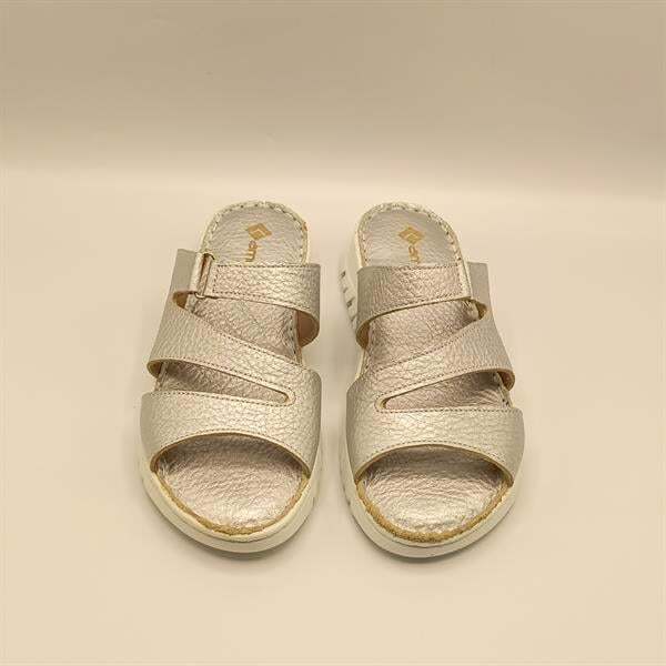 Alda Gümüş Deri Comfort  Kadın Terlik - 3