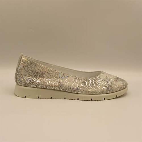 Alena Gümüş Deri Babet