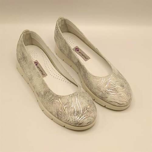 Alena Gümüş Deri Babet - 2