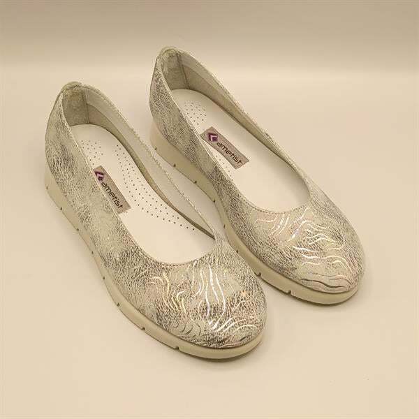 Alena Gümüş Deri Babet - 2