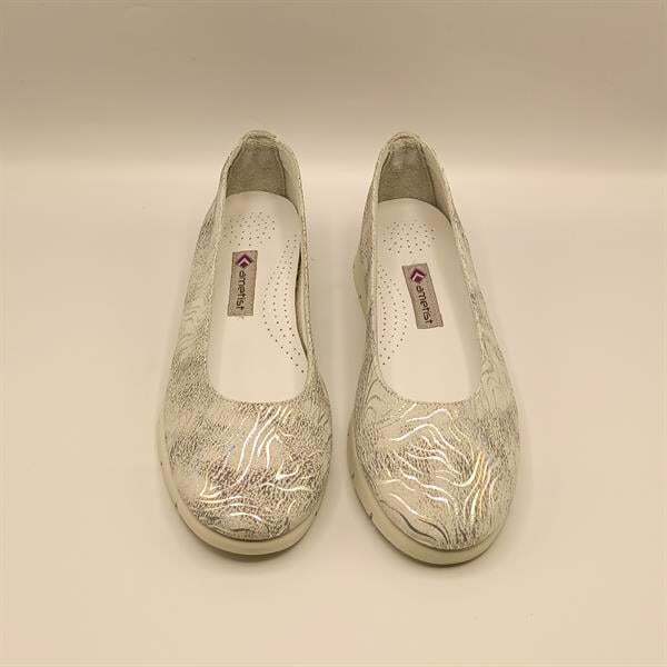 Alena Gümüş Deri Babet - 3