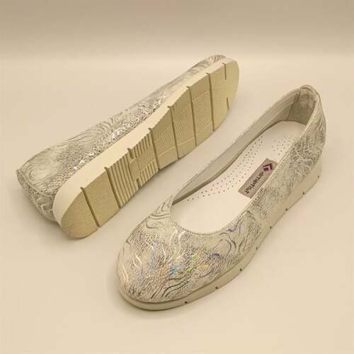 Alena Gümüş Deri Babet - 5