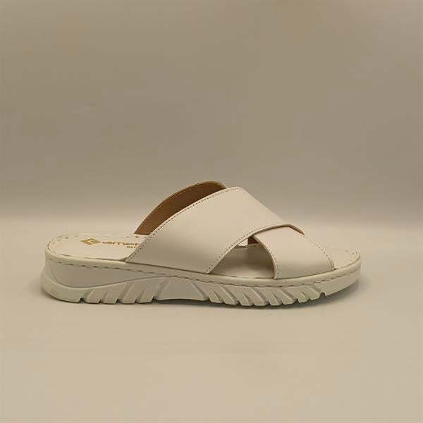Alessia Beyaz Deri Comfort  Kadın  Terlik - 1
