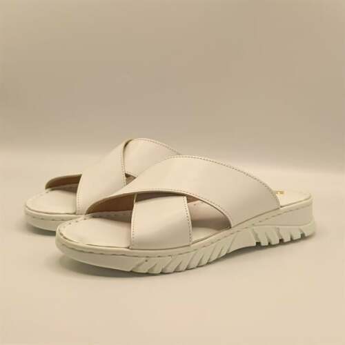 Alessia Beyaz Deri Comfort  Kadın  Terlik - 4