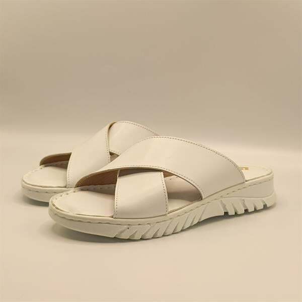 Alessia Beyaz Deri Comfort  Kadın  Terlik - 4