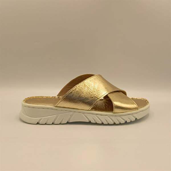Alessia Gold Deri Comfort  Kadın Terlik - 1