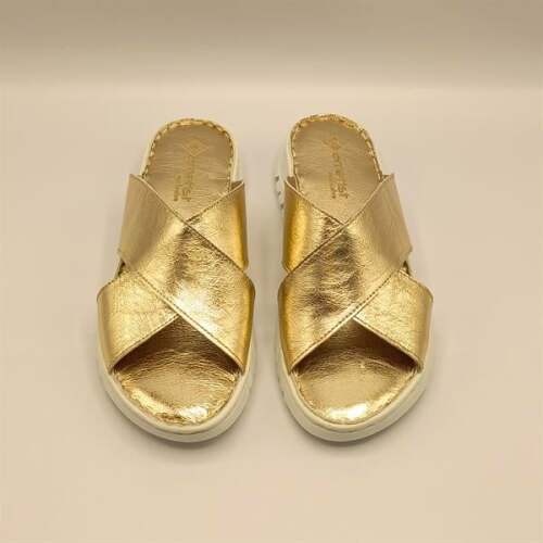 Alessia Gold Deri Comfort  Kadın Terlik - 3