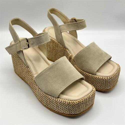 Ametist Exclusive Agatha Bej Süet Dolgu Topuk Kadın Sandalet - 2