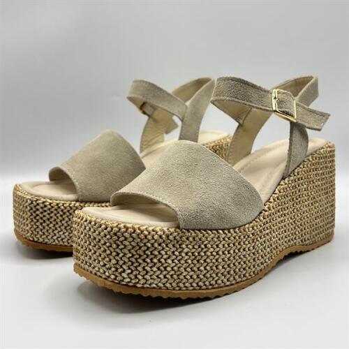 Ametist Exclusive Agatha Bej Süet Dolgu Topuk Kadın Sandalet - 4