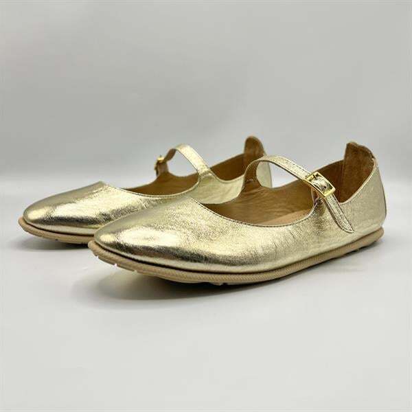 Ametist Exclusive Beylis Gold Deri Babet – Hafif, Esnek, Bilekten Bağlamalı - 4