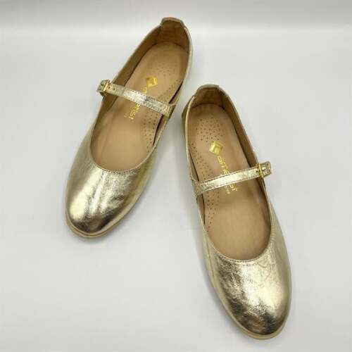 Ametist Exclusive Beylis Gold Deri Babet – Hafif, Esnek, Bilekten Bağlamalı - 5