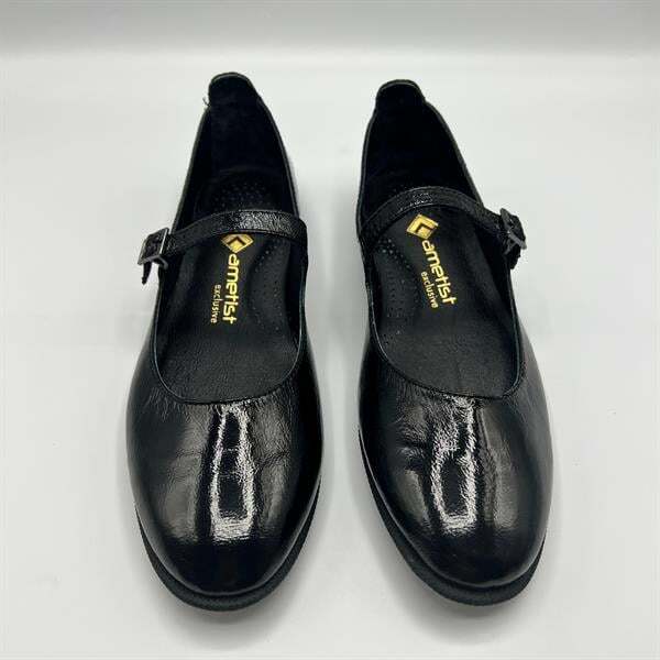 Ametist Exclusive Beylis Siyah Deri Babet - 3