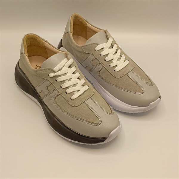 Ametist Exclusive Comodo Gri Kadın Deri Sneakers – Şık & Konforlu Tasarım - 2