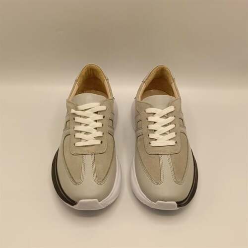 Ametist Exclusive Comodo Gri Kadın Deri Sneakers – Şık & Konforlu Tasarım - 3