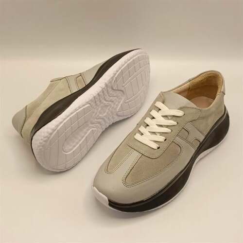 Ametist Exclusive Comodo Gri Kadın Deri Sneakers – Şık & Konforlu Tasarım - 5