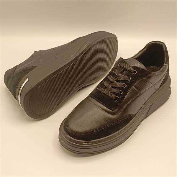 Ametist Exclusive Lena Siyah Kadın Deri Spor Ayakkabı – 4 Mevsim Konfor - 5