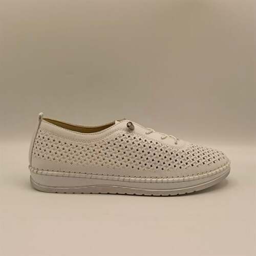 Ametist Exclusive Lugano Beyaz Hakiki Deri Kadın Sneaker – El İşçiliği ve Konfor