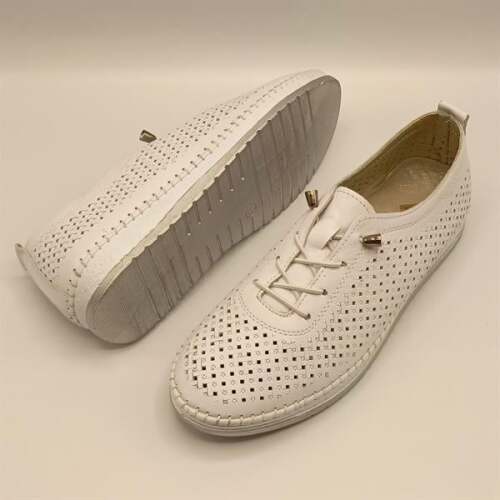 Ametist Exclusive Lugano Beyaz Hakiki Deri Kadın Sneaker – El İşçiliği ve Konfor - 5
