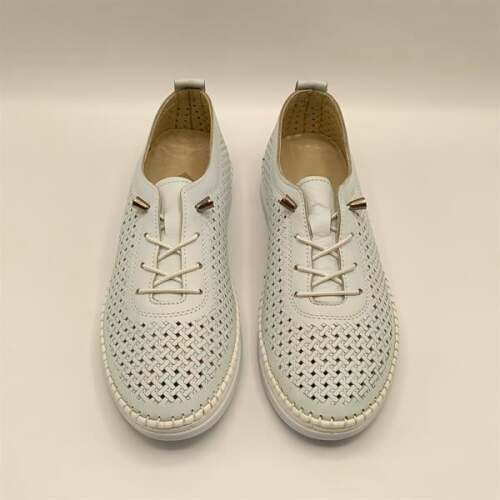 Ametist Exclusive Lugano Mavi Hakiki Deri Kadın Sneaker – El İşçiliği ve Konfor - 3