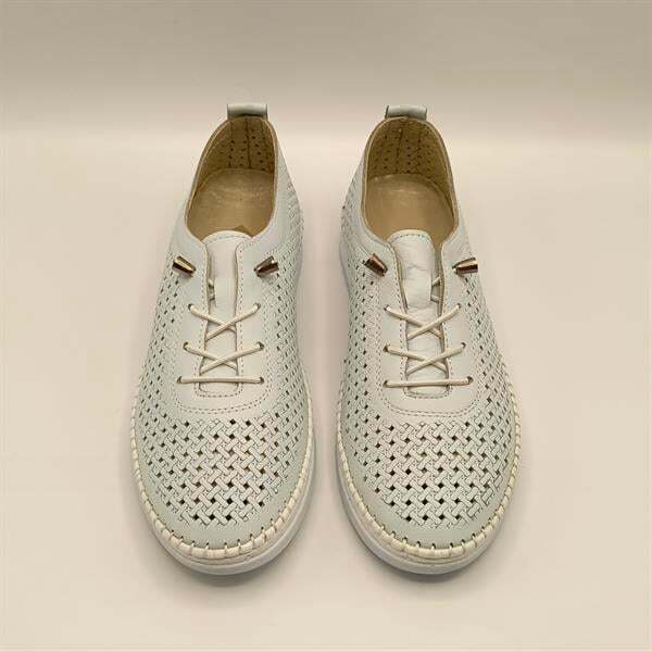 Ametist Exclusive Lugano Mavi Hakiki Deri Kadın Sneaker – El İşçiliği ve Konfor - 3