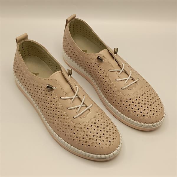 Ametist Exclusive Lugano Pudra Hakiki Deri Kadın Sneaker – El İşçiliği ve Konfor - 2