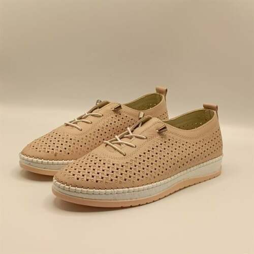Ametist Exclusive Lugano Pudra Hakiki Deri Kadın Sneaker – El İşçiliği ve Konfor - 4