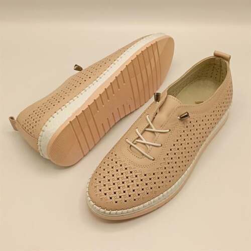 Ametist Exclusive Lugano Pudra Hakiki Deri Kadın Sneaker – El İşçiliği ve Konfor - 5