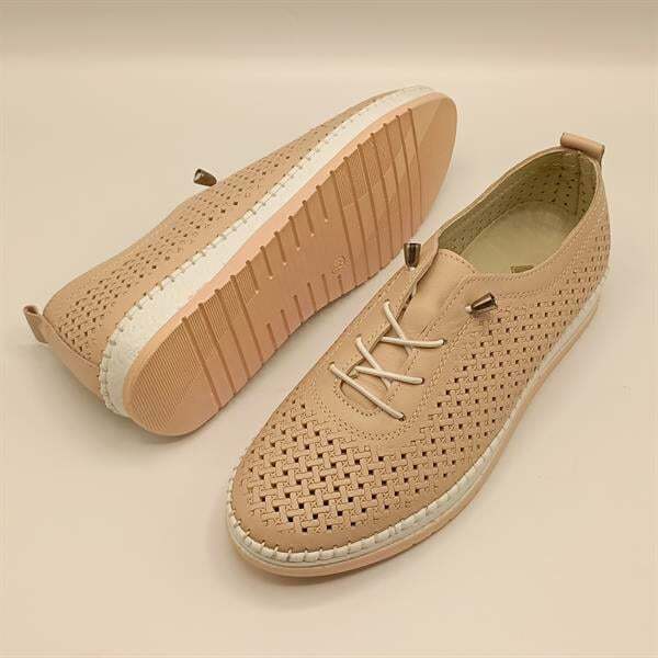 Ametist Exclusive Lugano Pudra Hakiki Deri Kadın Sneaker – El İşçiliği ve Konfor - 5