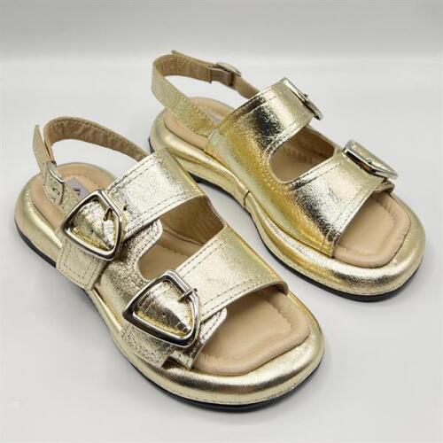 Ametist Exclusive Siesta Gold Hakiki Deri Kadın Sandalet - 2