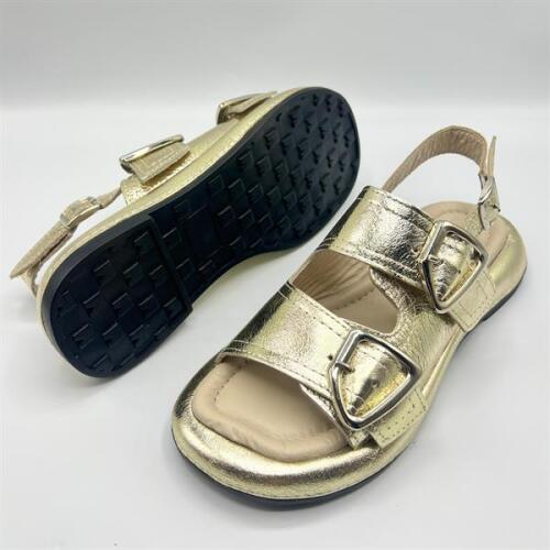 Ametist Exclusive Siesta Gold Hakiki Deri Kadın Sandalet - 5