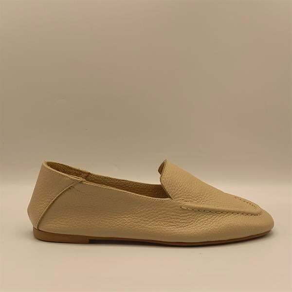 Ametist Exclusive Tina Bej Kadın Hakiki Deri Babet - 1